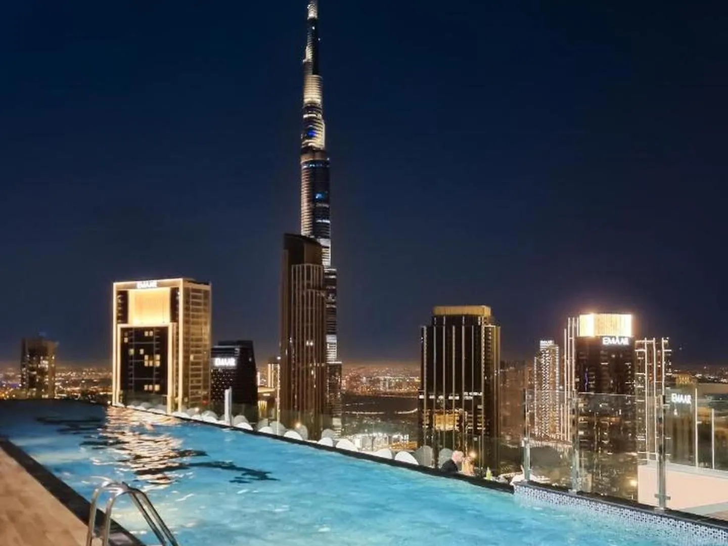 Famous Infinity Pool 64Th Floor Near Burj Khalifa Apartment Dubai